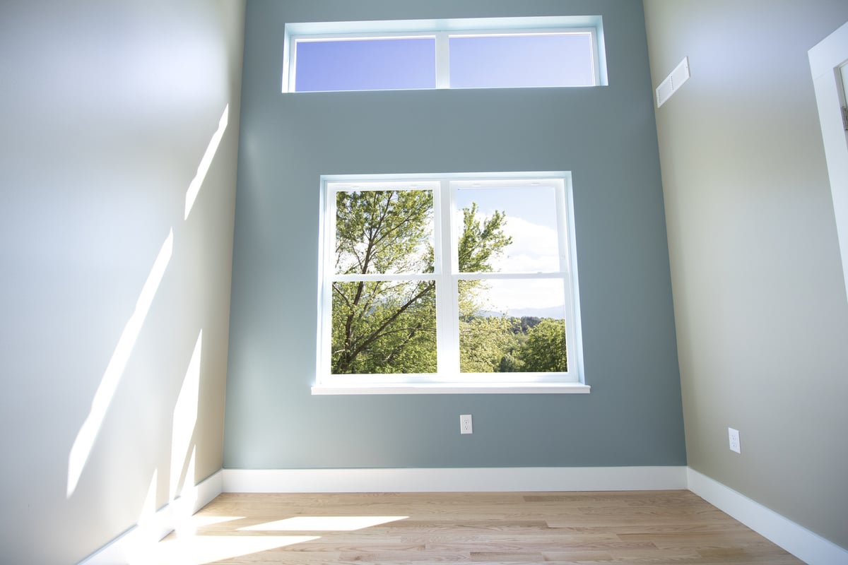 Serene mountain view from custom bedroom in a Kaizen Homes build in Canton, NC