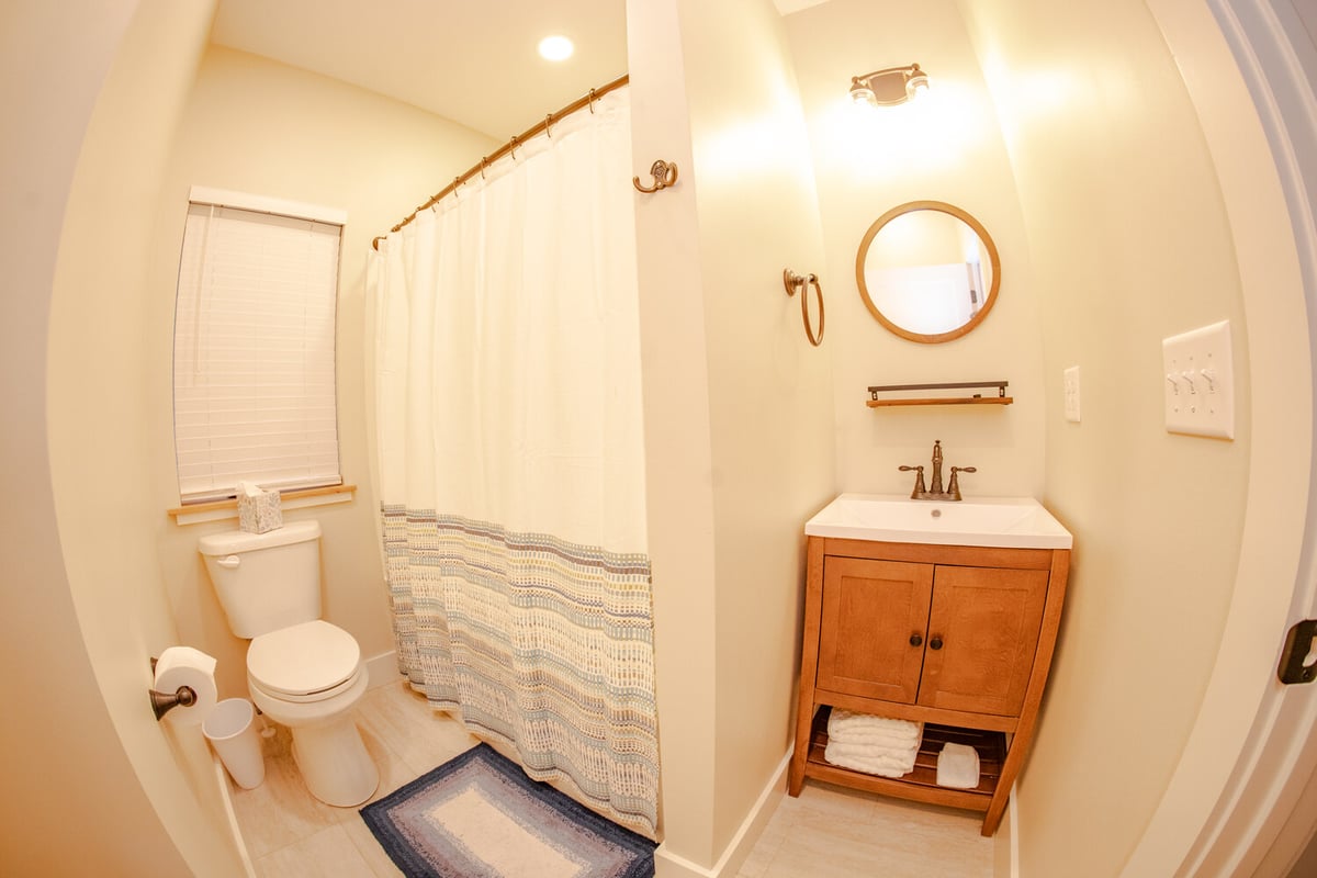 Functional bathroom layout in a Kaizen Homes custom residence in Black Mountain NC