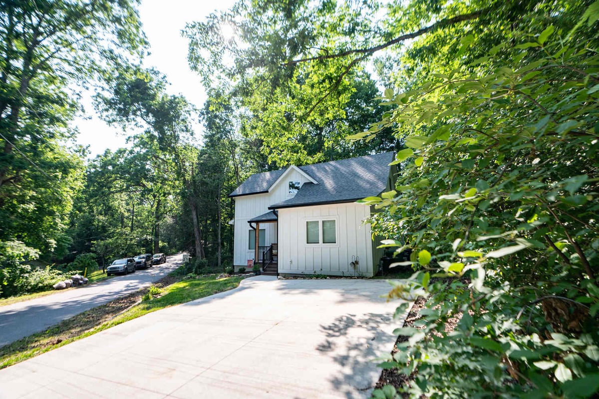 North Carolina custom home in wooded neighborhood built by Kaizen Homes