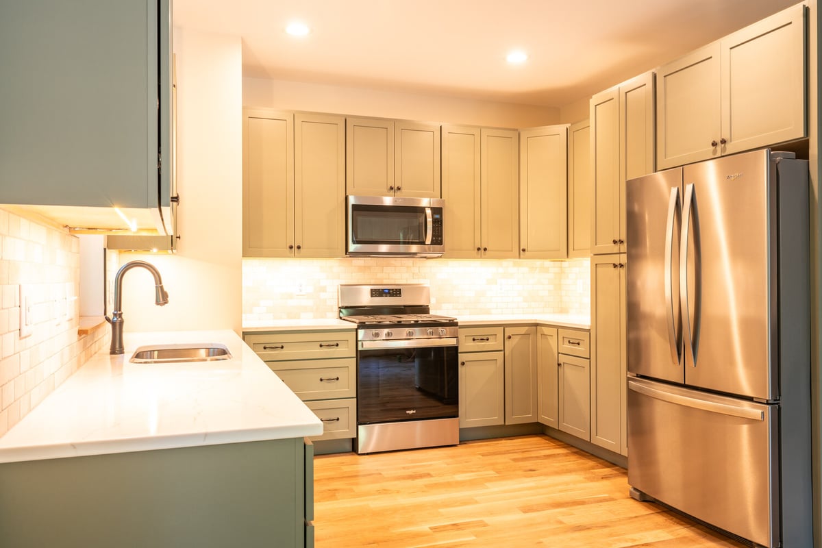 Spacious kitchen design with high-end finish by Kaizen Homes in Black Mountain NC