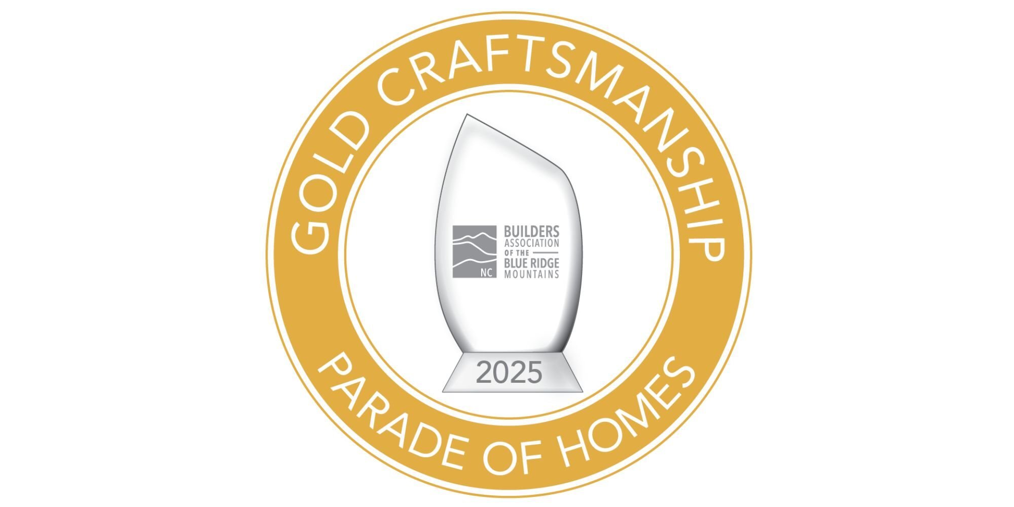 Gold craftsmanship WNC Parade of Homes Graphic Badge