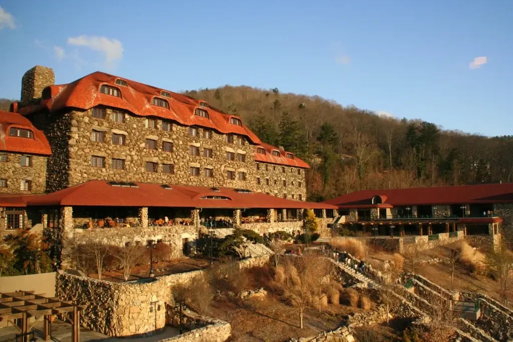 Photo of The Grove Park hotel in Asheville, NC.