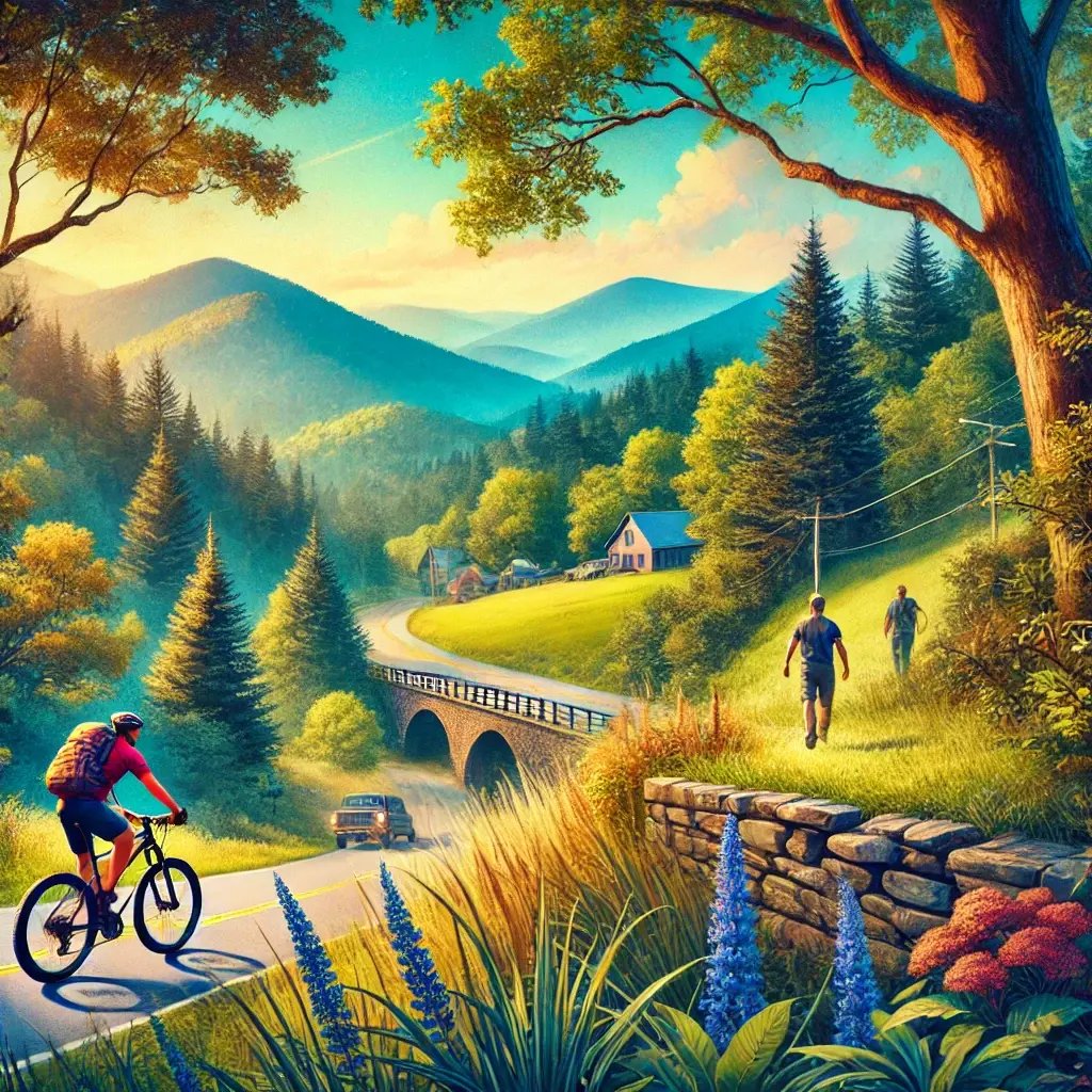 A vibrant outdoor scene in Mars Hill North Carolina