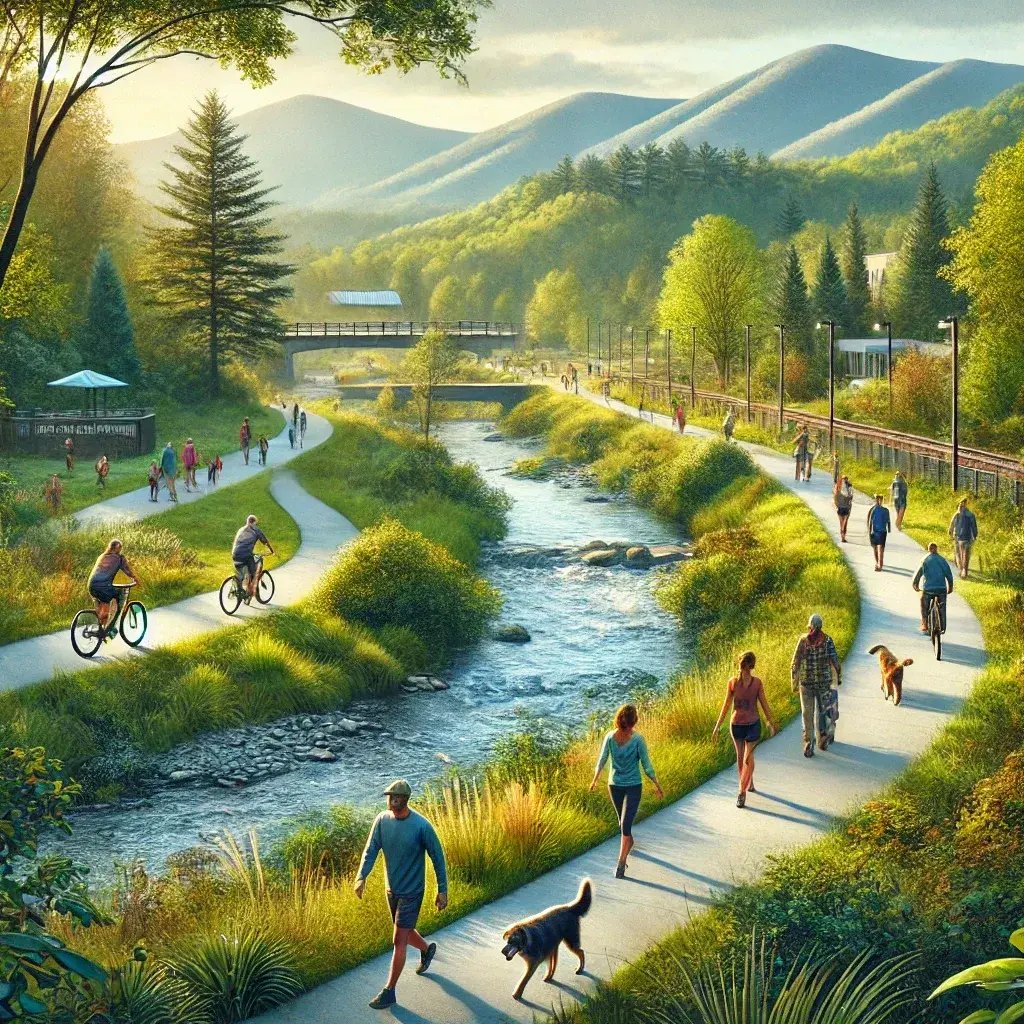 Active Scene Along Reem's Creek Greenway