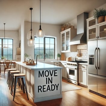 Move-in ready kitchen in an existing home — build new or buy existing in Asheville, NC