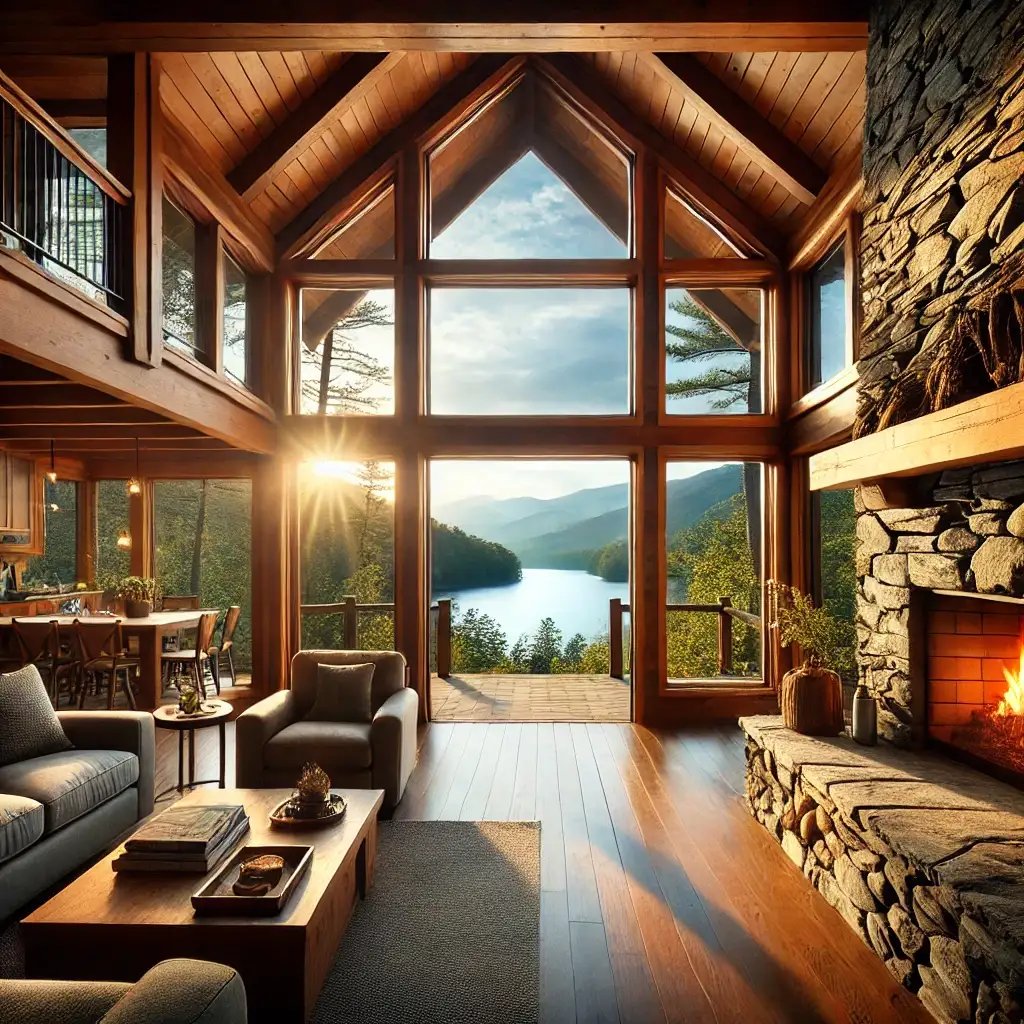 Craftsman home with large expansive windows.